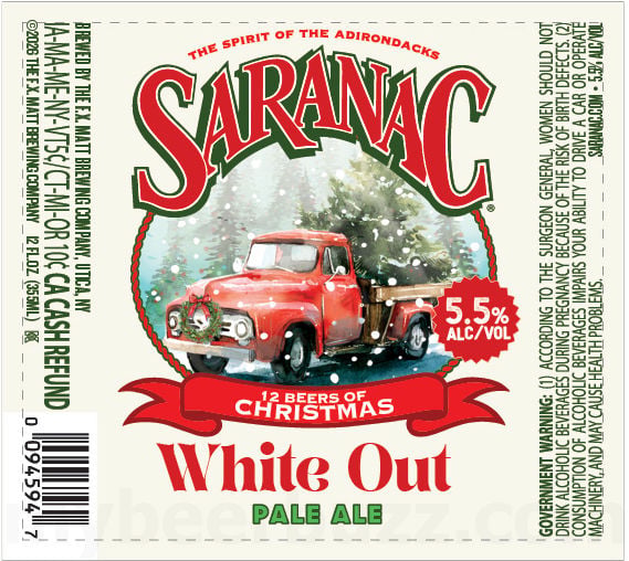 2026 Saranac White Out 12-oz Bottles