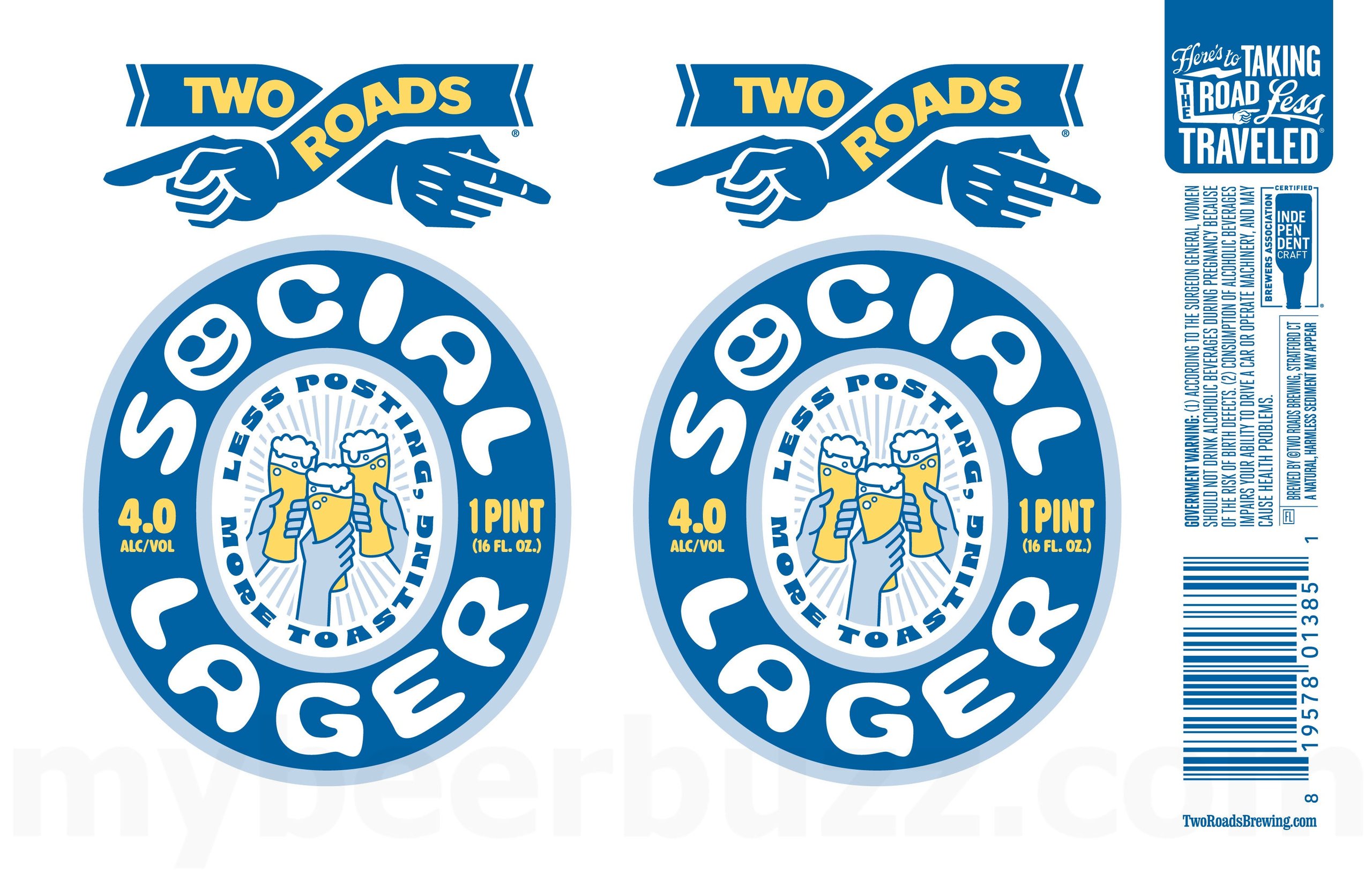2026 Two Roads Social Lager 16-oz Cans