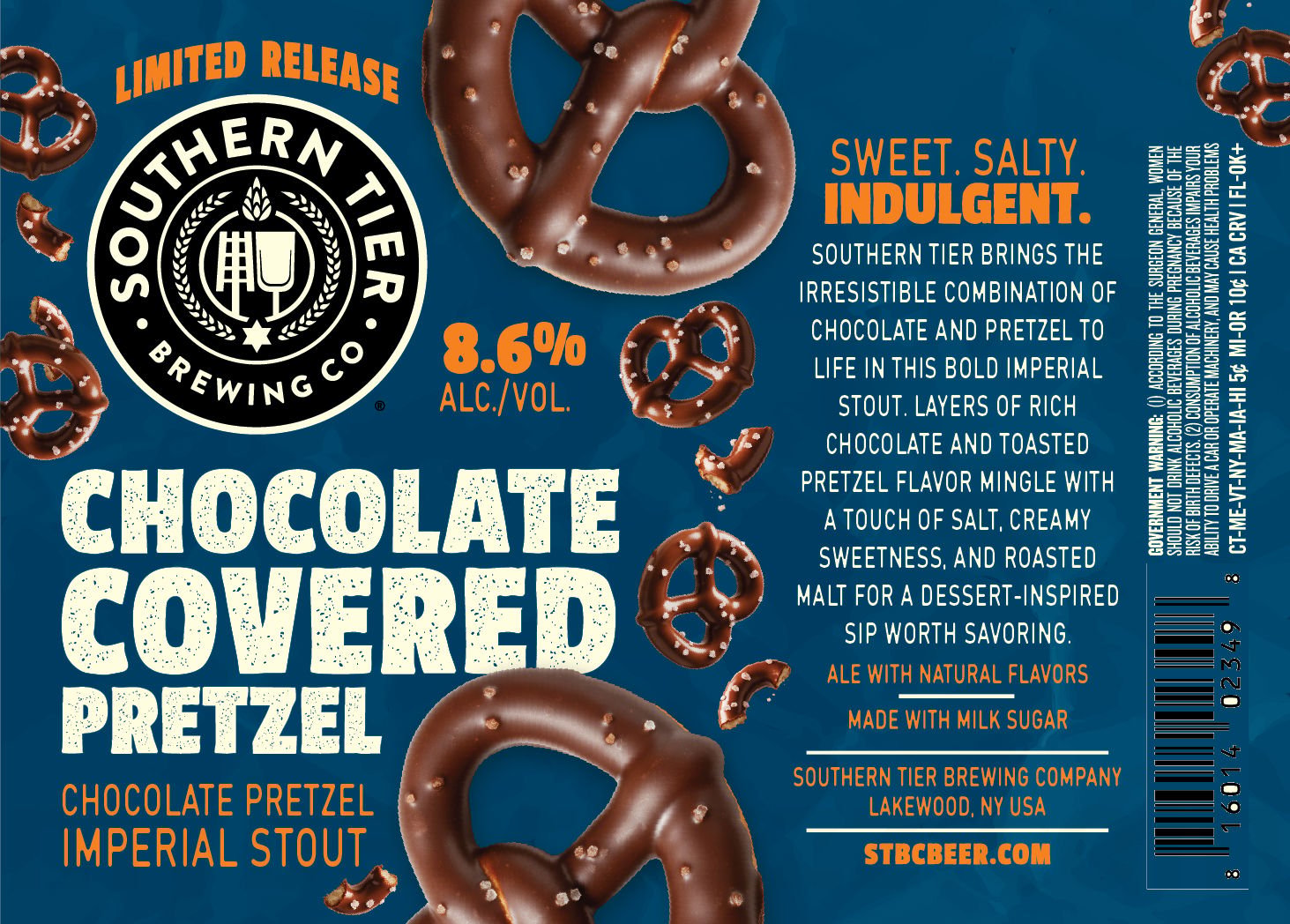 2026 SOuthern Tier Chocolate Covered pretzel 16-oz Cans
