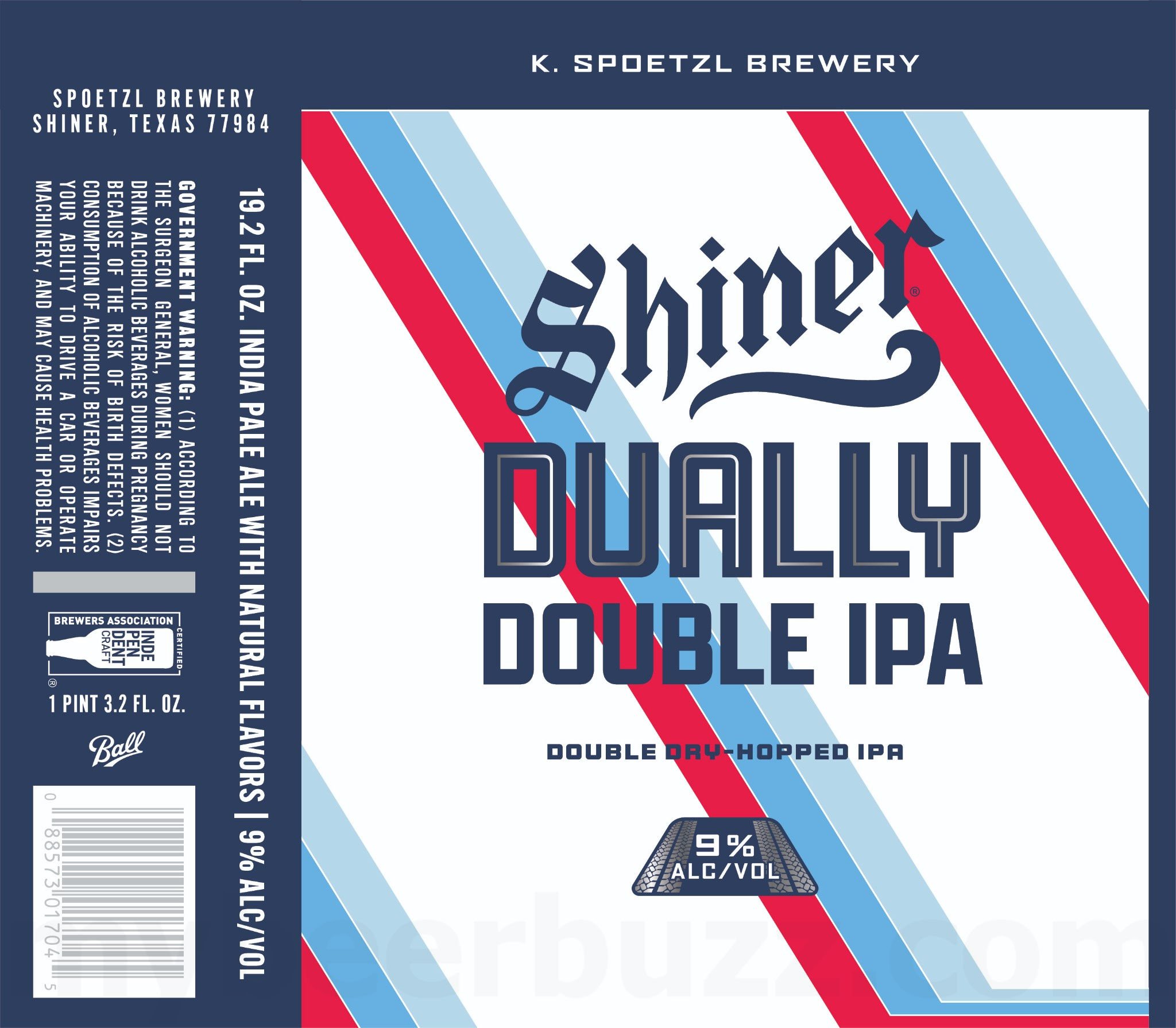 Shiner Adding Dually Double IPA & Dandelion Honey Kolsch 10 2026 Shiner Dually 19.2-oz Cans