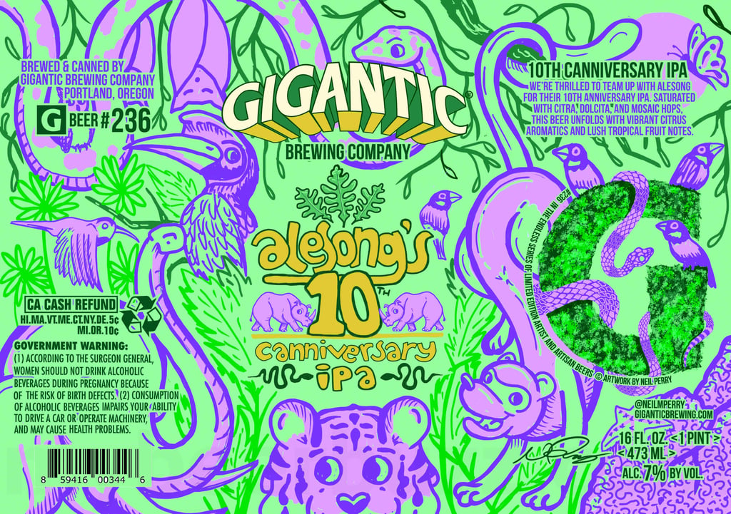 2006 Gigantic Brewing Alesong's 10th Canniversary 16-oz Cans