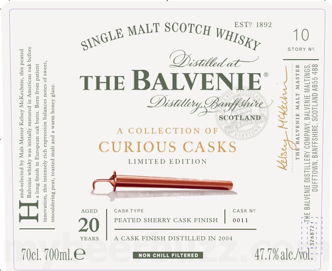 The Balvenie A Collection Of Curious Casks Limited Edition 20 Year Peated Sherry Cask Finish Single Malt Scotch Whisky