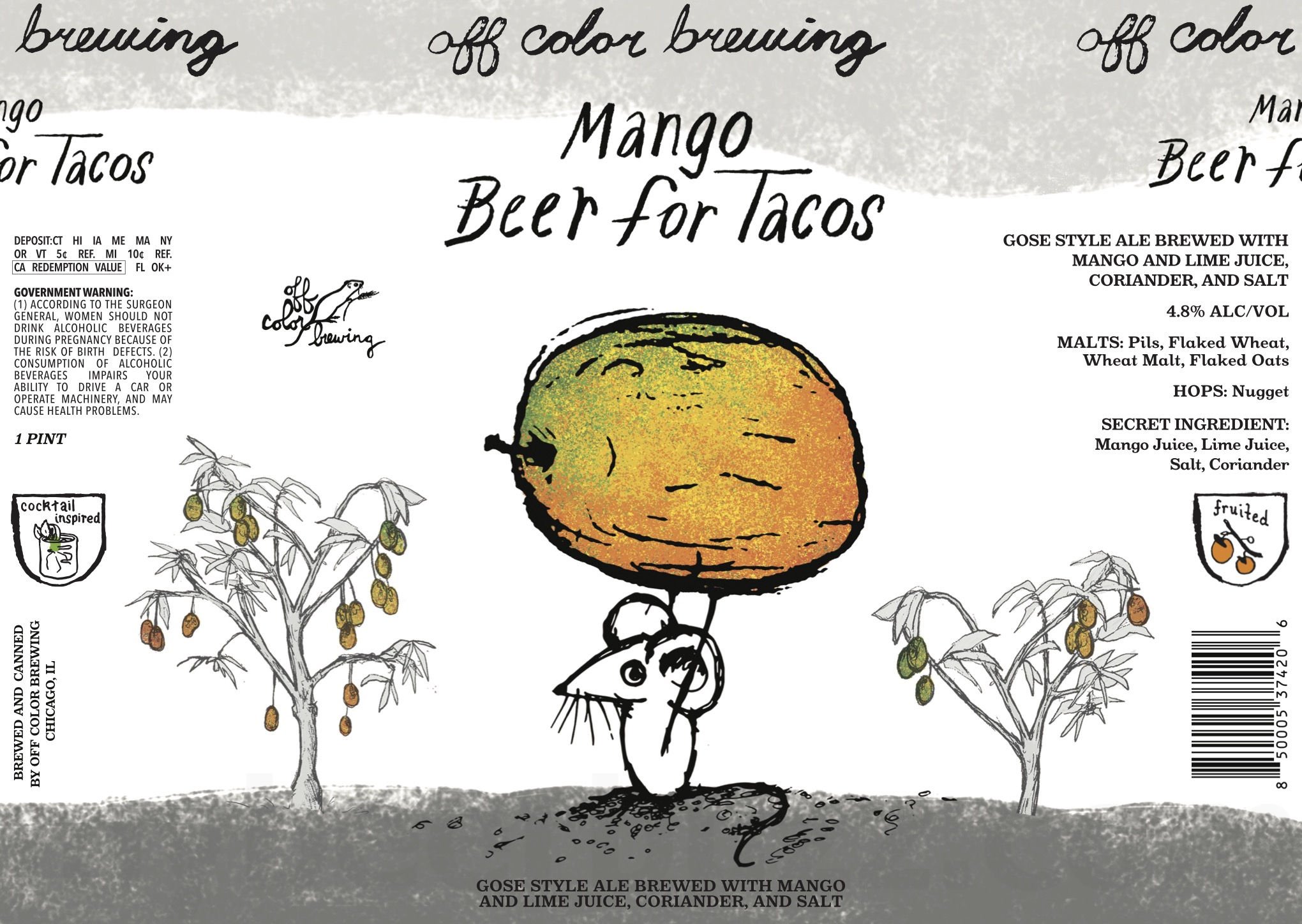 2026 Off COlor Brewing Mango Beer For Tacos 16-oz Cans