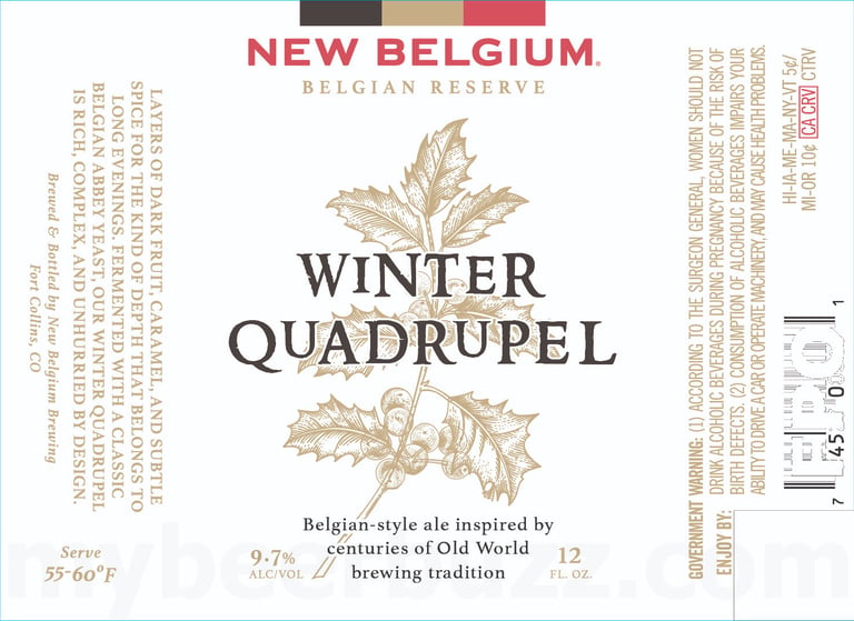 2026 New Belgium Winter Quadrupel 12-oz Bottles