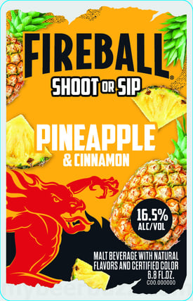 2026 Fireball Pineapple & Cinnamon 6.8-oz Bottles