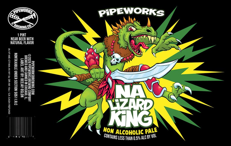 2026 Pipeworks brewing NA Lizard King 16-oz Cans.