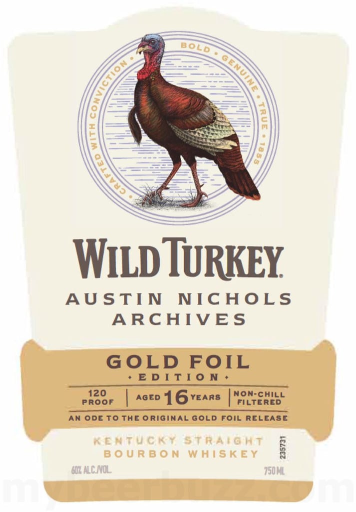 2026 Wild Turkey Auston Nichols Archives Gold Foil Edition 750ml Bottles