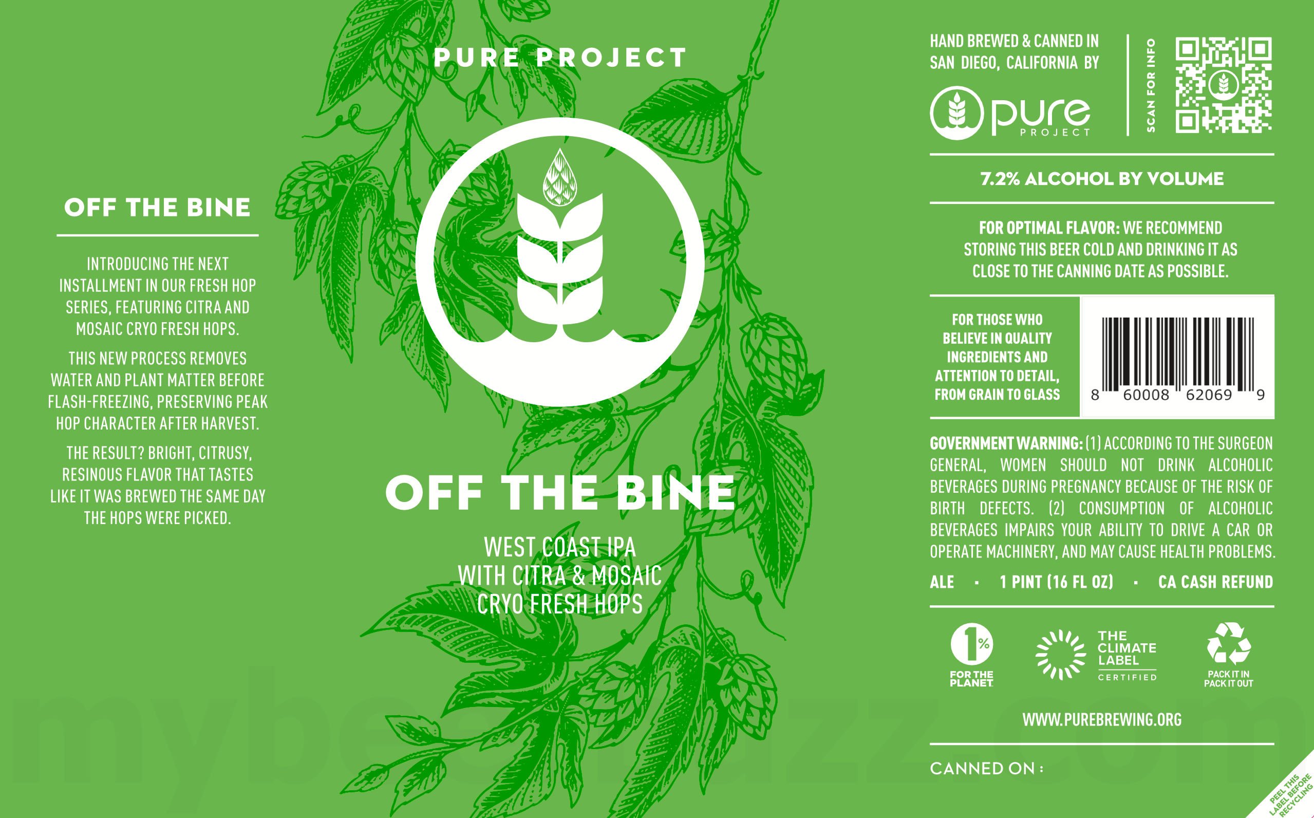 2026 Pure Project Off The Bine 16-oz Cans