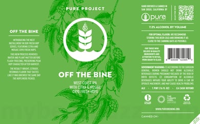 Pure Project Announces Off The Bine A Cryo Fresh Hop West Coast IPA for 2026