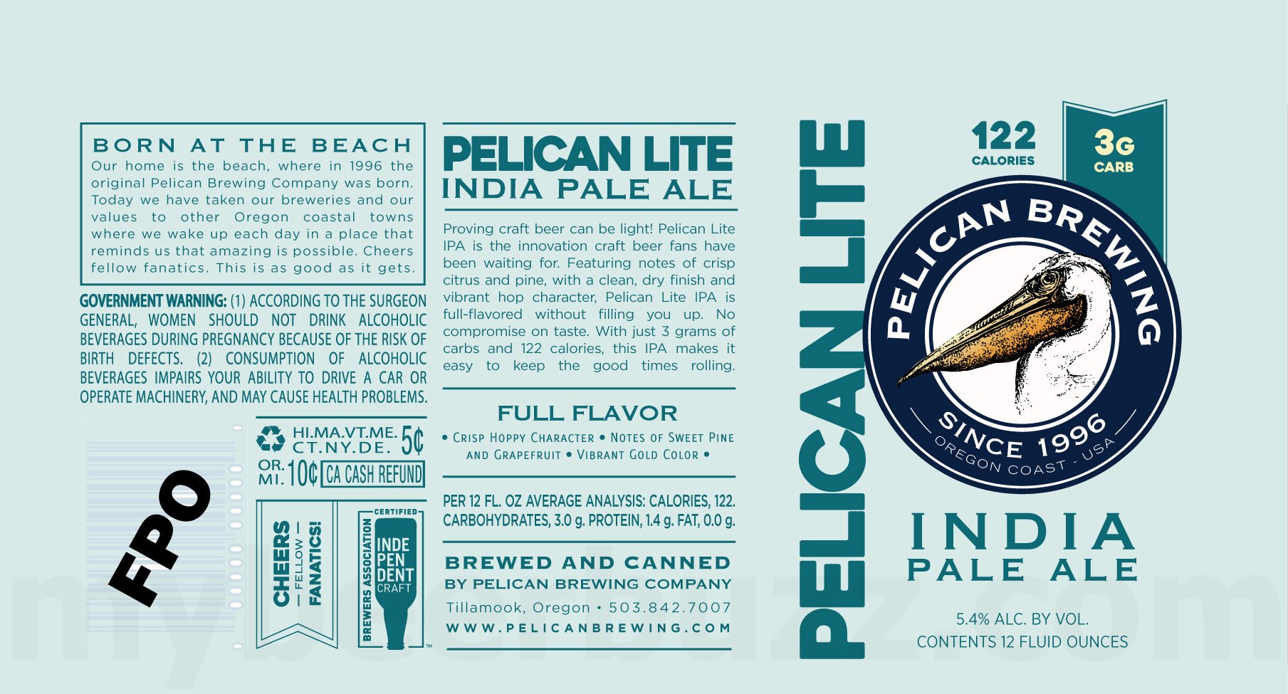 Pelican Brewing Pelican Lite IPA 12-oz Cans