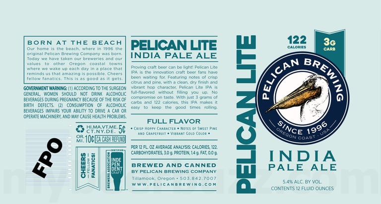 Pelican Brewing Pelican Lite IPA 12-oz Cans