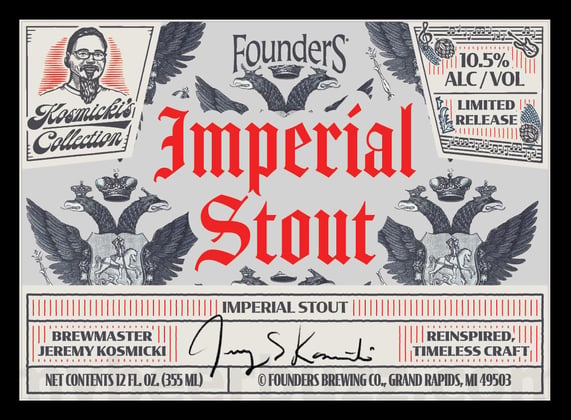 2026 Founders Kosmicki's Collection Imperial Stout 12-oz Bottles