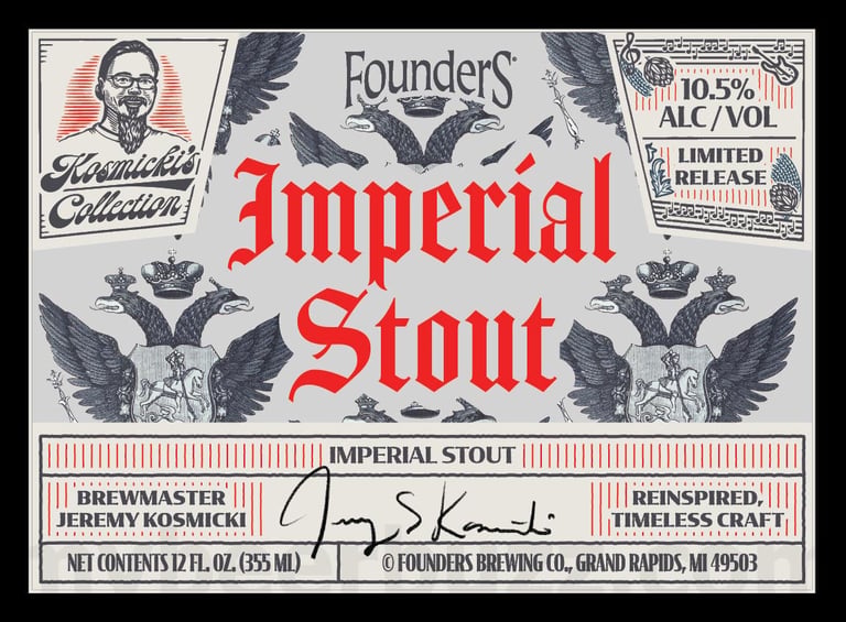 2026 Founders Kosmicki's Collection Imperial Stout 12-oz Bottles
