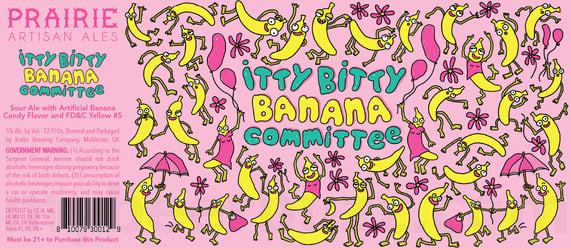 2026 Prairie Artisan AAles Itty Bitty Banana Committee 12-oz Cans