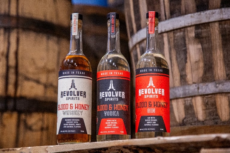 Revolver Brewing Becomes Revolver Beer and Spirits, Extending the Blood & Honey Brand into Whiskey, Gin and Vodka