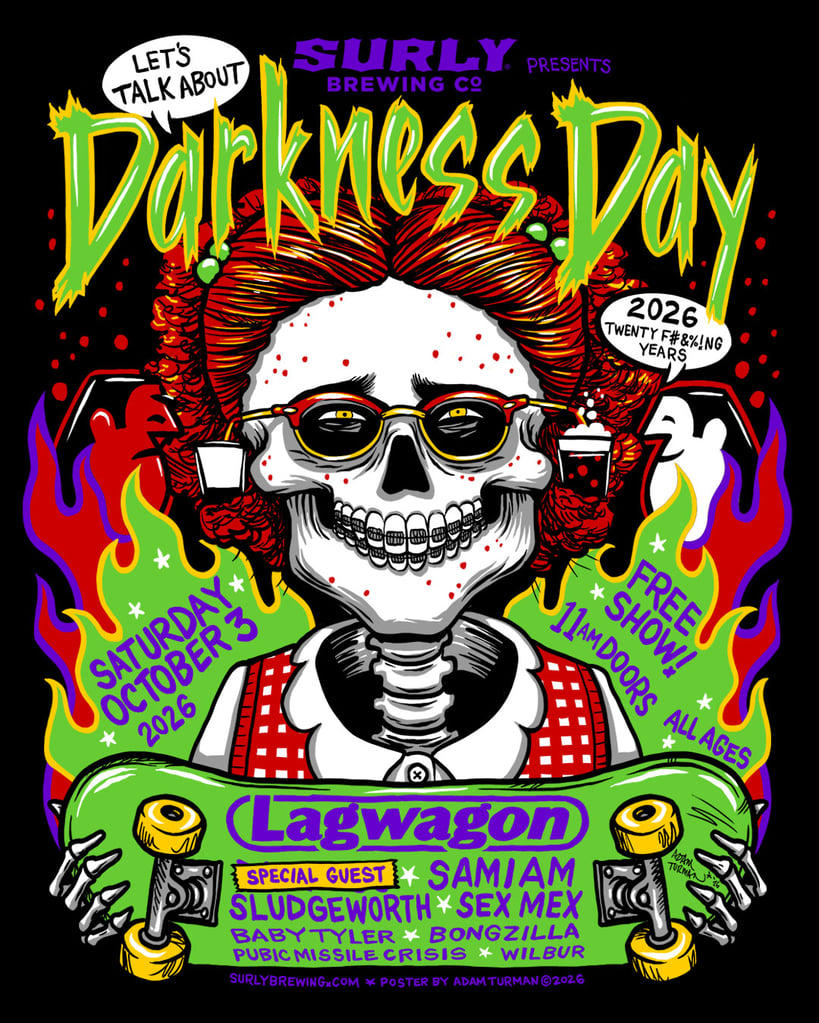 Surly Announces 2026 Darkness Day Bands