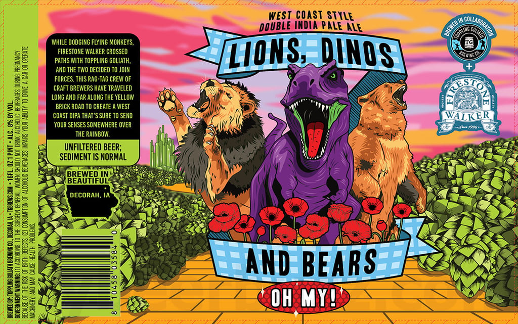 Toppling Goliath & Firestone Walker Team Up For Lions, Dinos and Bears Oh My!