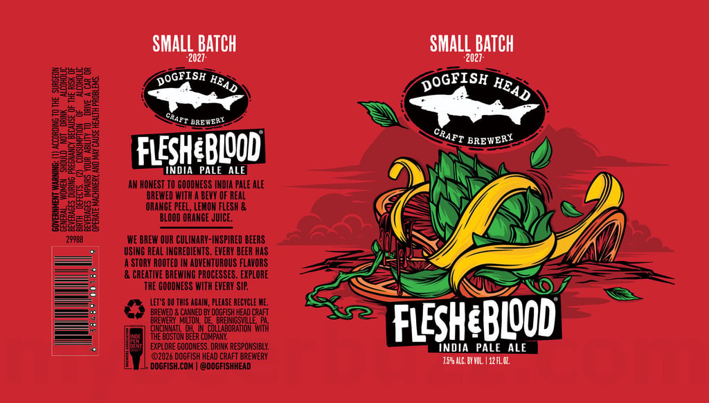 2027 Dogfish head SMall Batch Flesh & Blood 12-oz Cans