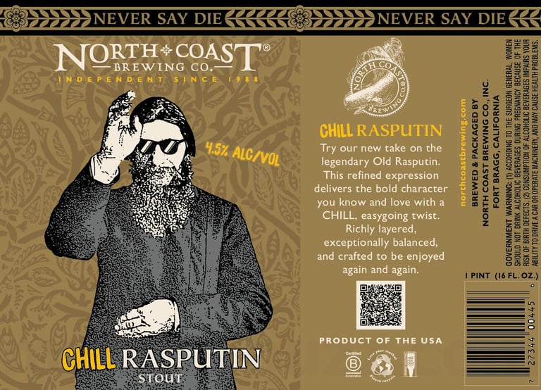 2026 North Coast Chill Rasputin 16-oz Cans