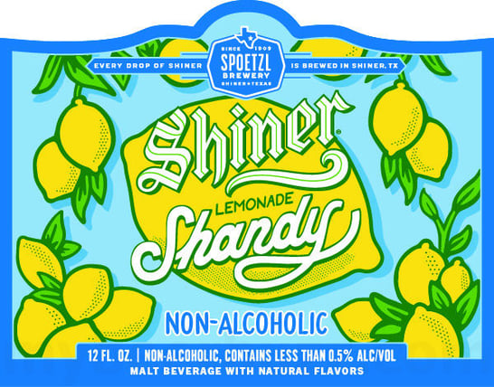 2026 Shiner Non-Alcoholic Lemonade Shandy 12-oz Cans