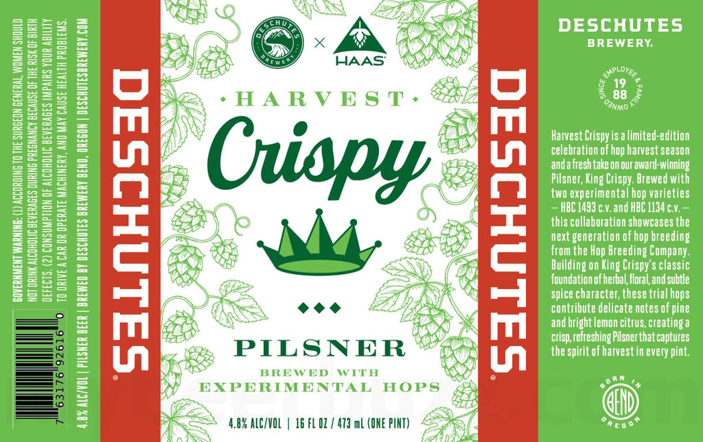 Deschutes Adding Limited Edition Harvest Crispy Pilsner Collaboration