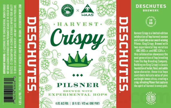 2026 Deschutes Harvest Crispy Pilsner 16-oz Cans