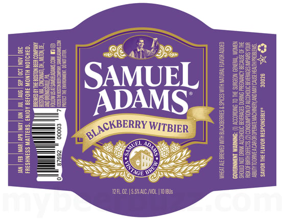 2026 Samuel Adams Blackberry Witbier 12-oz Bottles