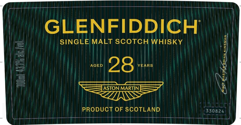 2026 Glenfiddich 28 Year Aston Martin 700ml Bottles