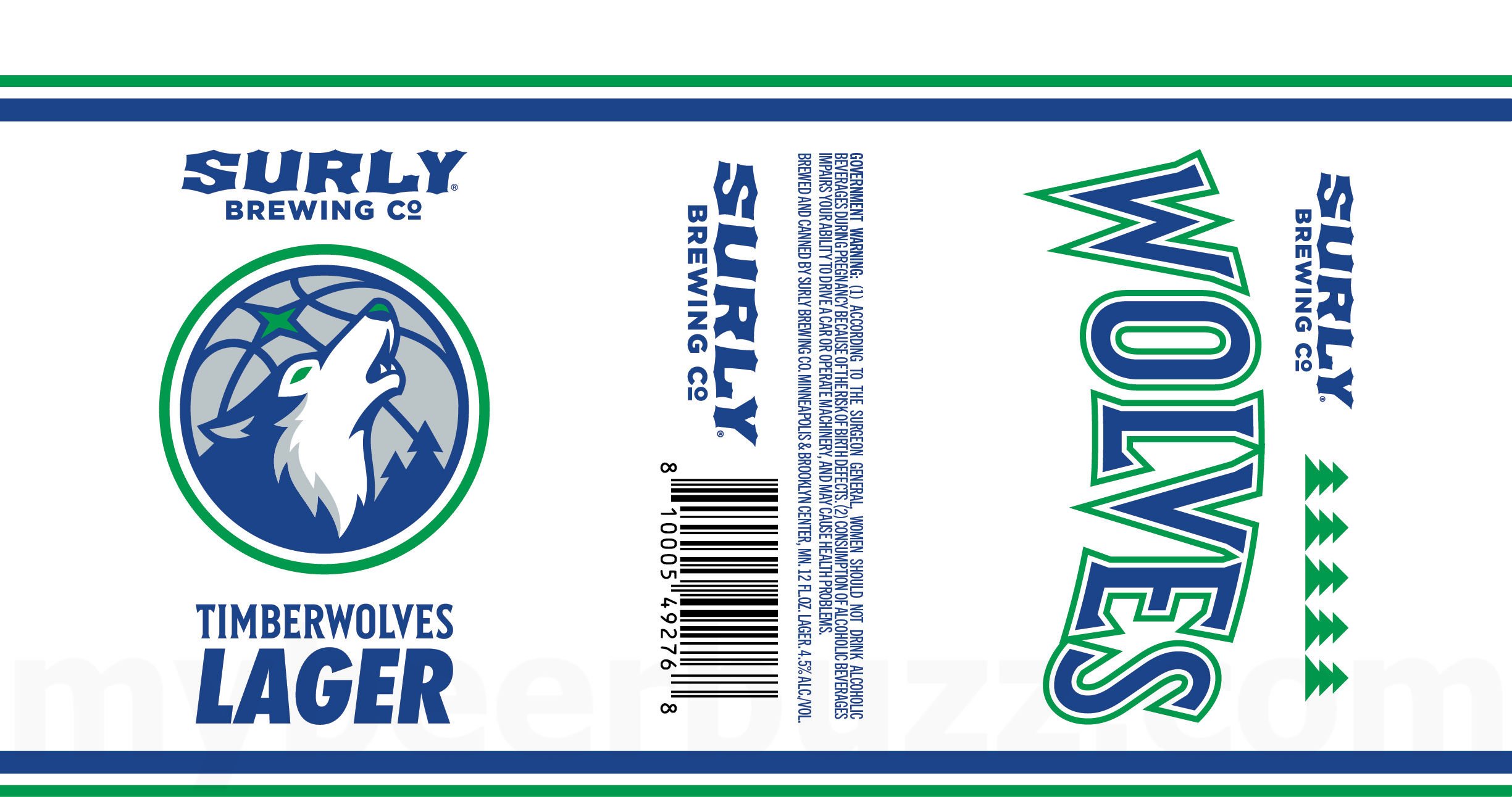 2026 Surly Timberwolves Lager 12-oz Cans