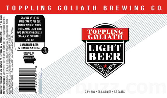 2026 Toppling Goliath Light Beer 12-oz Cans