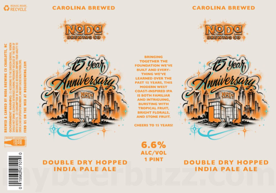 NoDa Brewing Celebrating 15 Years With a West Coast-Inspired IPA