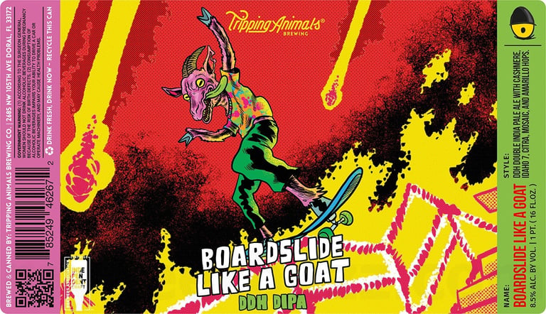 2026 Tripping Animals Boardslide Like A Goat 16-oz Cans