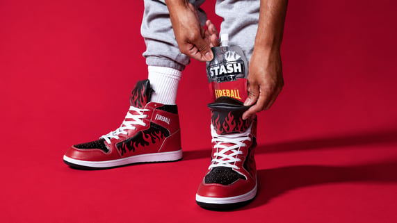 Fireball Drops Limited-Edition High-Tops. And Yes, They Are Fully Compatible with the New Stash Flask