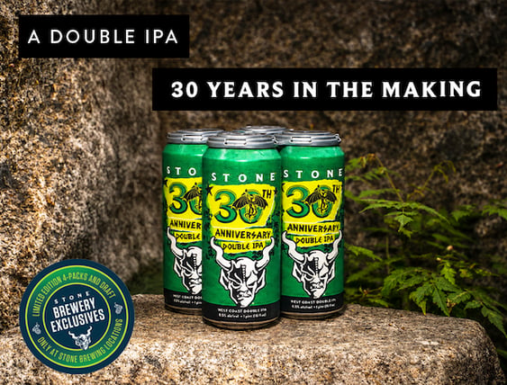 2026 Stone 30th Anniversary DOuble IPA Cans