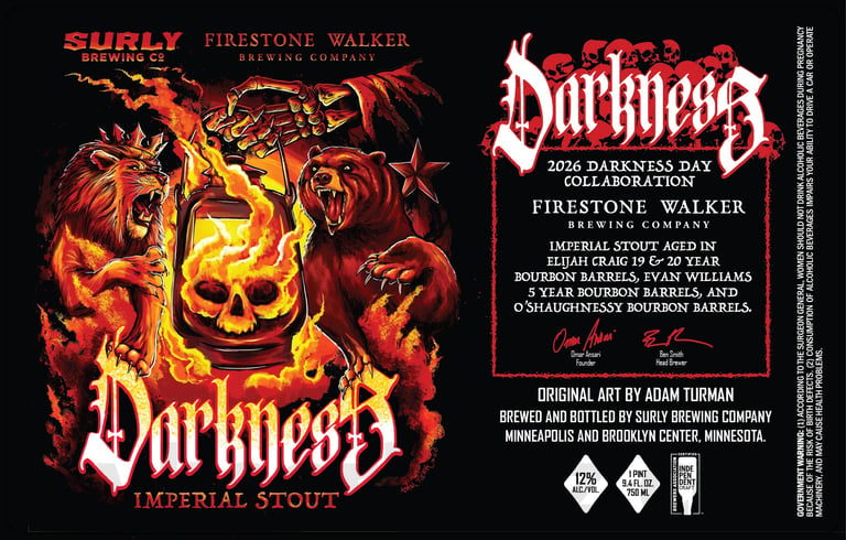 2026 SUrly Darkness Day Firestone Walker Collaboration 750ml Bottles