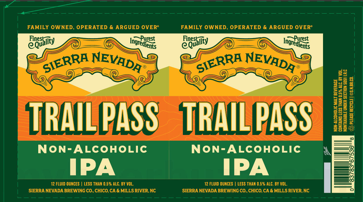 Sierra Nevada Trail Pass Golden, Hazy IPA, IPA & Trail Pass Brewveza Get New Can Packaging 12 2026 Sierra Nevada Traiul Pass IPA 12-oz Cans