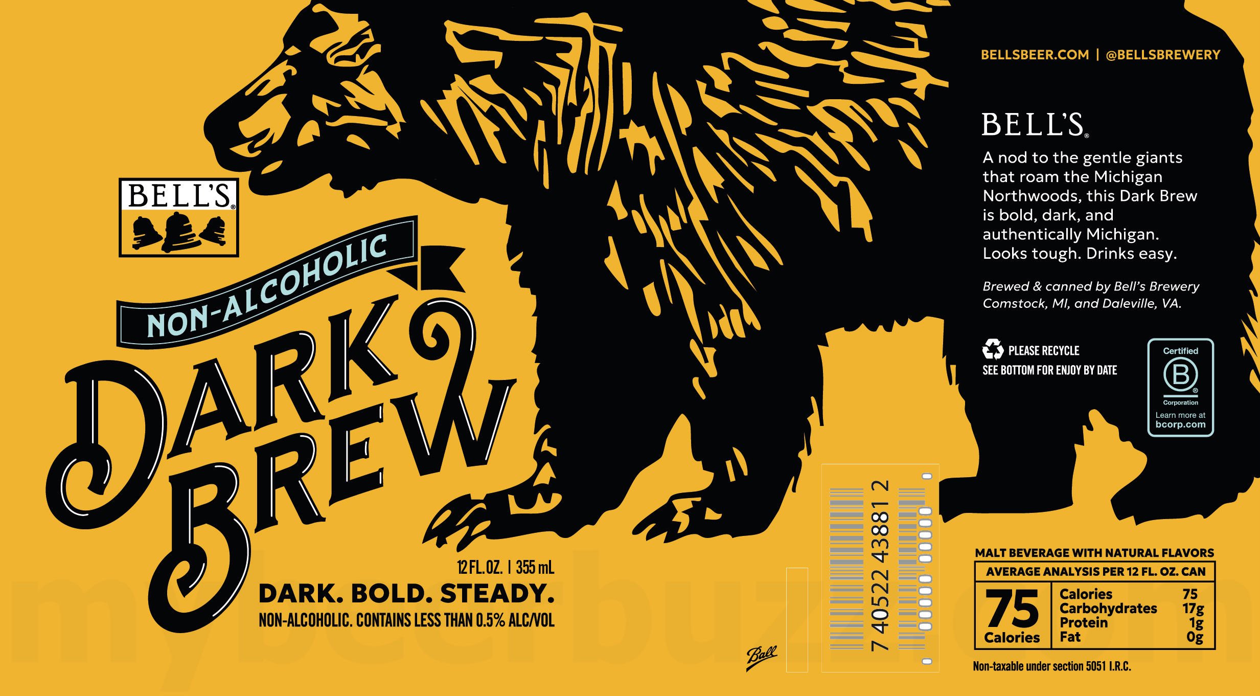 Bell's Brewery Adding Non-Alcoholic Dark Brew 8 Bells Non-Alcoholic Dark Brew