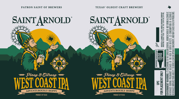 2026 Saint Arnold West Coast IPA 12-oz Cans