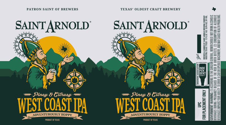 2026 Saint Arnold West Coast IPA 12-oz Cans