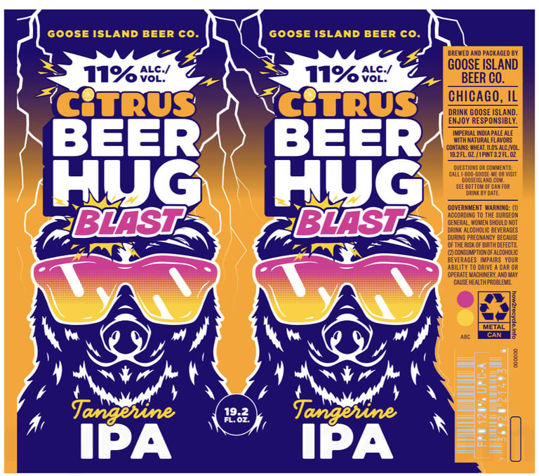 2026 Goose Island Citrus Beer Hug Blast 19.2-oz Cans