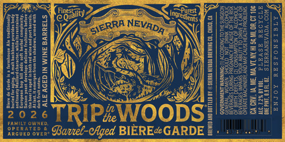 2026 Sierra nevada Trip In The Woods Bière de Garde 16.9-oz Bottles