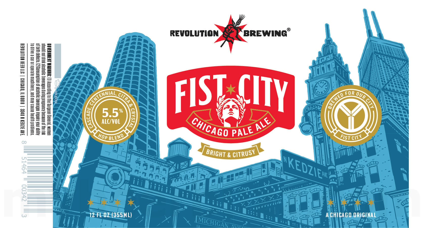 2026 Revolution Brewing Fist City 12-oz Cans