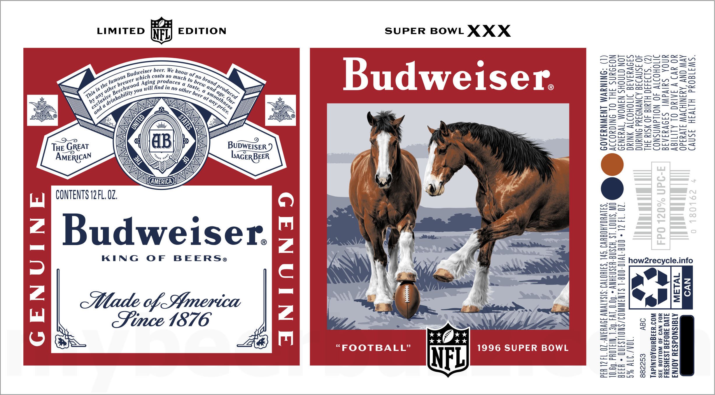 2026 Budweiser NFL Super Bowl 12-oz Cans