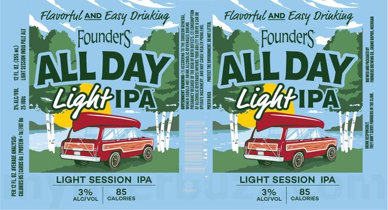 2026 Founders All Day Light IPA 12-oz Cans