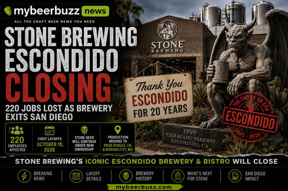 Stone Brewing Escondido Closing: 220 Jobs Lost as Brewery Exits San Diego (A Deep Dive) 87 Stone Brewing Escondido Closing: 220 Jobs Lost as Brewery Exits San Diego