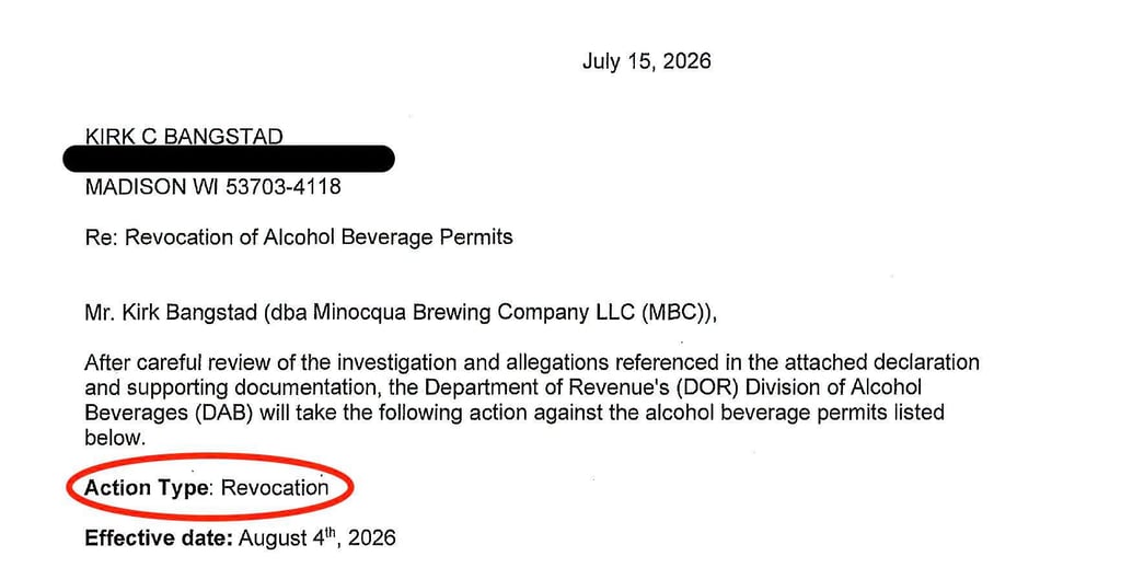 “Free Beer The Day Trump Dies”:  Minocqua Brewing Company Now Facing Wisconsin’s Department of Revenue Threat To Revoke Their License