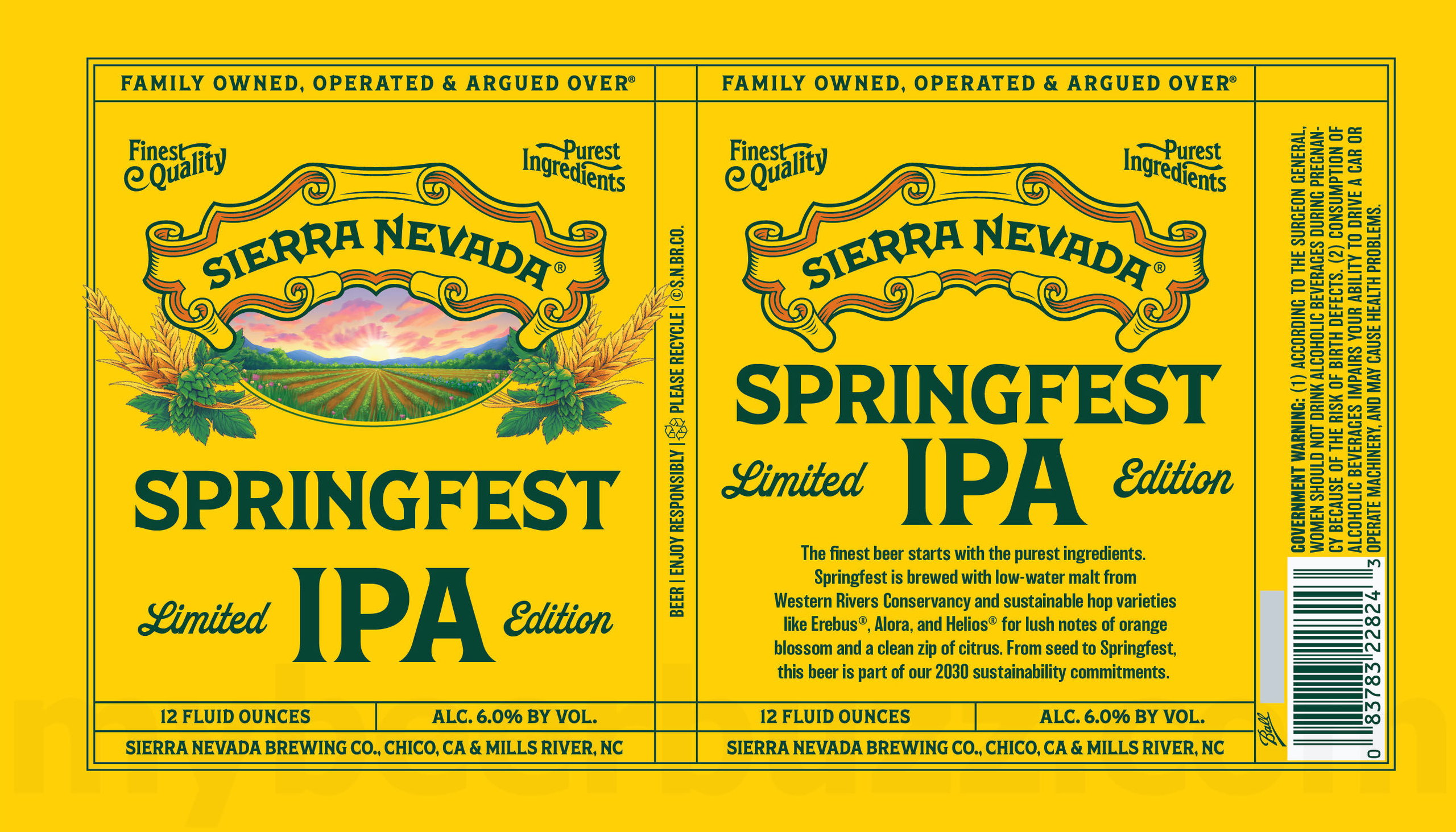 Sierra Nevada Updating Torpedo Extra IPA, Atomic Torpedo Imperial IPA, Springfest & Mango Little Thing 11 2026 Sierra Nevada Springfest IPA 12-oz Cans