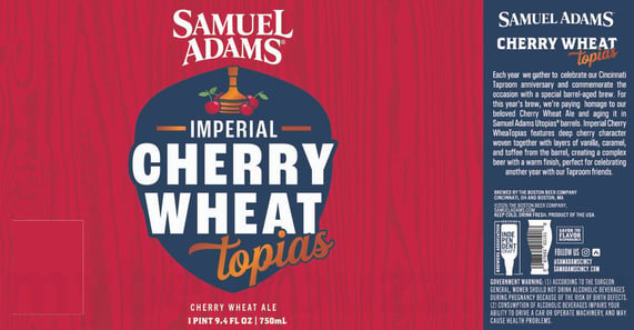 Samuel Adams Imperial Cherry WheaTopias 74 2026 Samuel Adams Imperial Cherry WheaTopias 750ml Bottles