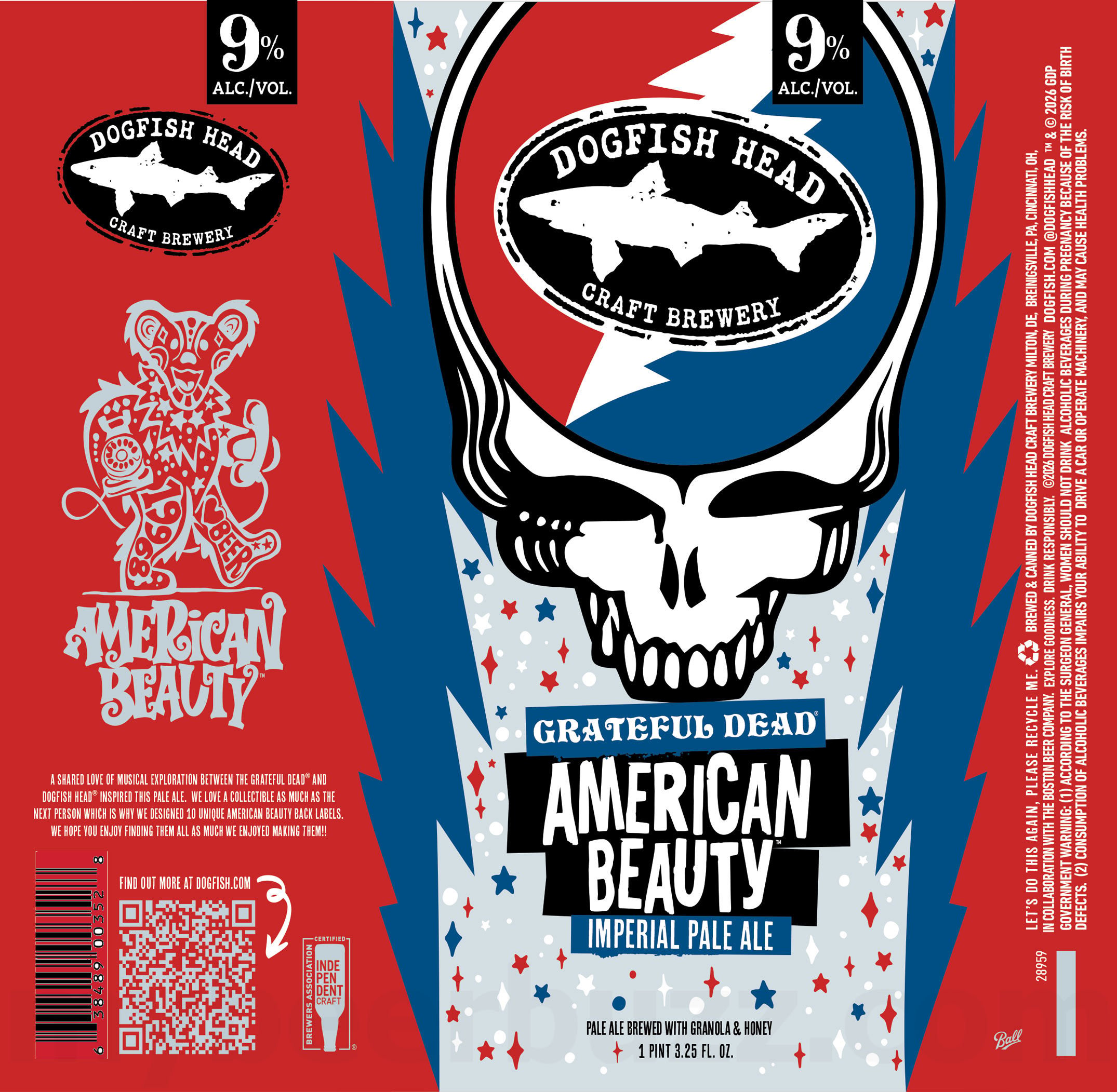 Dogfish Head American Beauty Commemorative Cans 19 Dogfish Head American Beauty Commemorative Cans