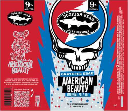 Dogfish Head American Beauty Commemorative Cans 110 Dogfish Head American Beauty Commemorative Cans